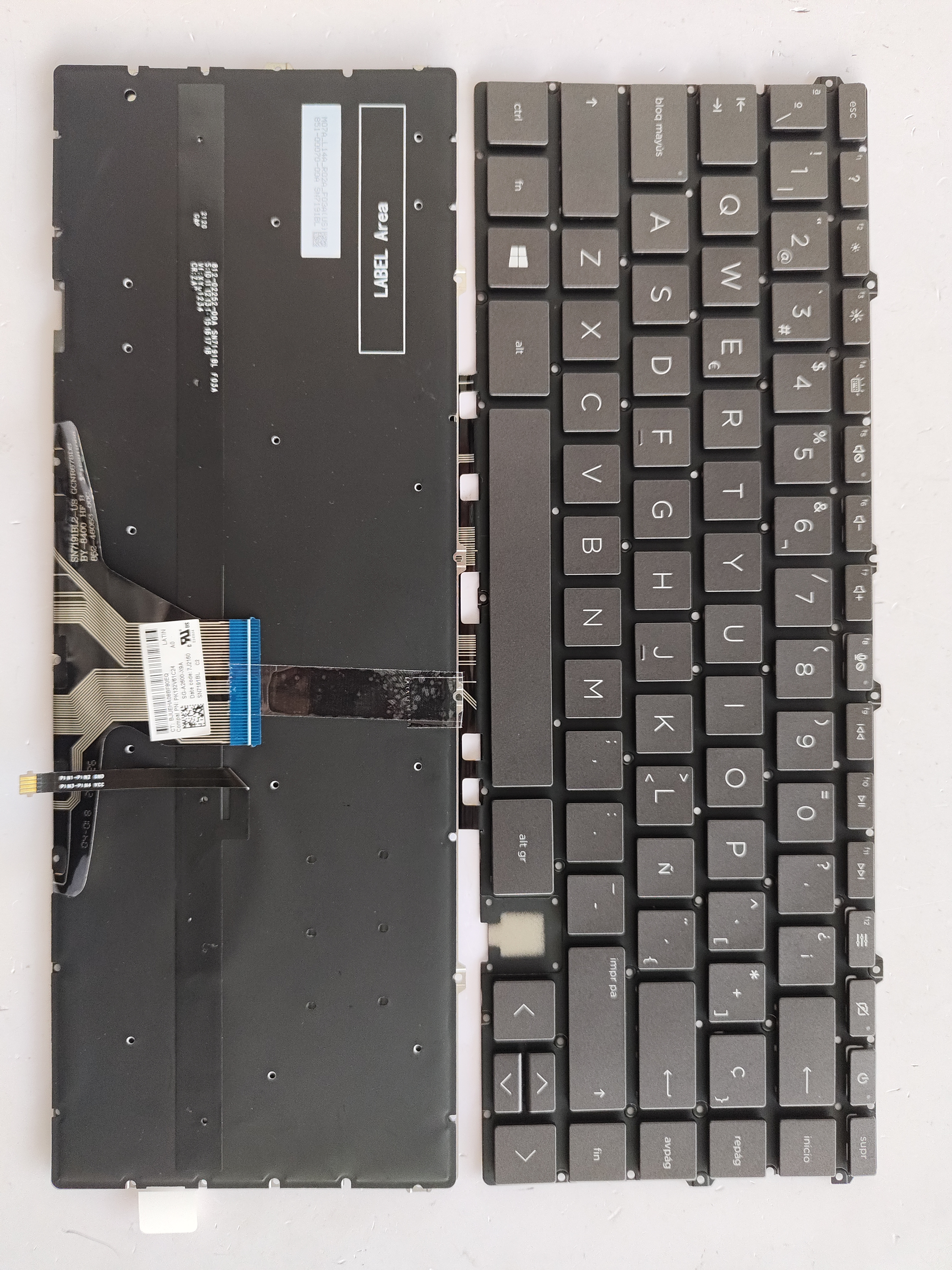 Picture of New Replacement Laptop Keyboard For HP 13-AY/13-BA/TPN-147/envy 15-es Enter Brown Backlit SP Layout